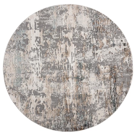 Manmade Emojy Varina Multi Color Round Rug; 7 ft. 10 in. MA3080048
